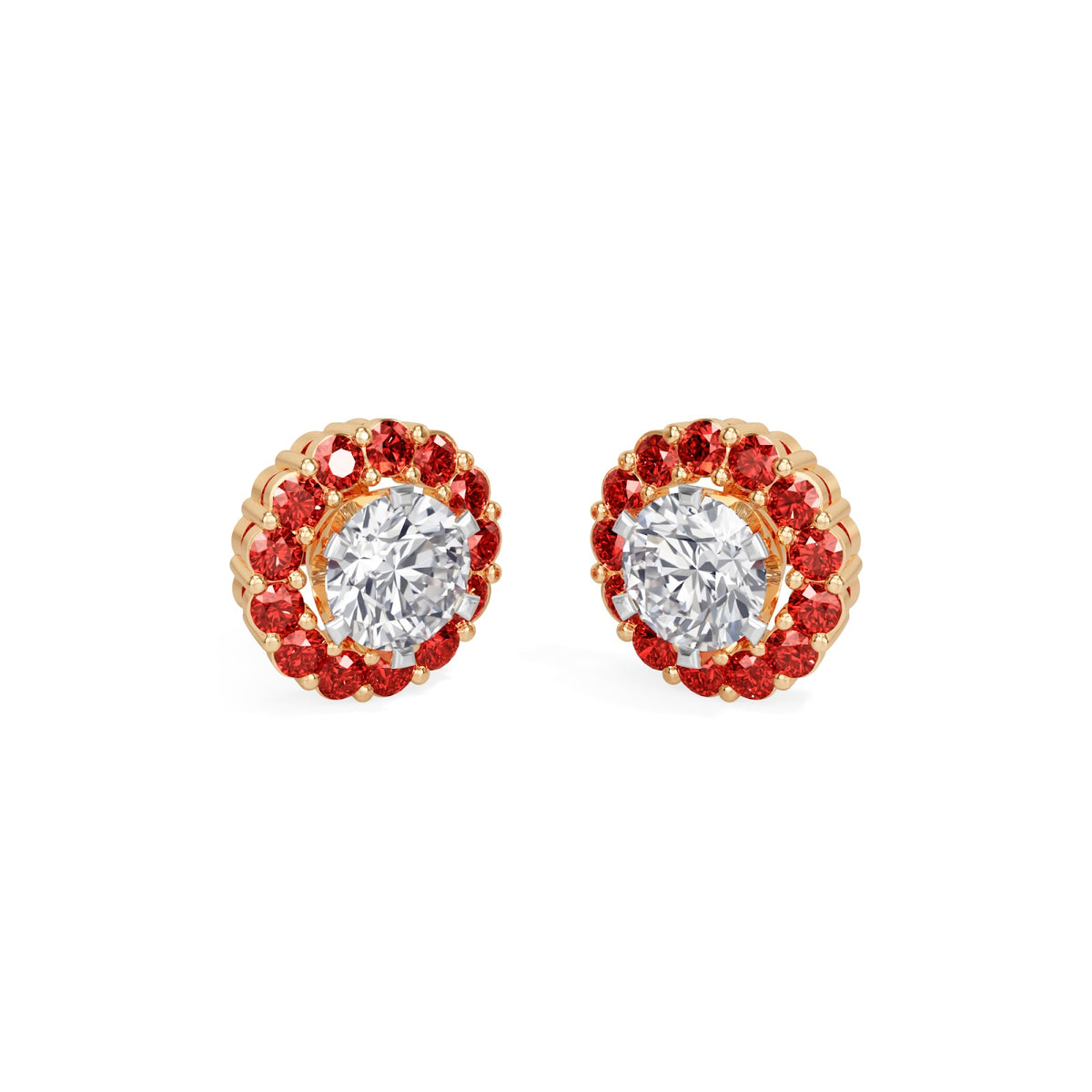 ruby bloom earring