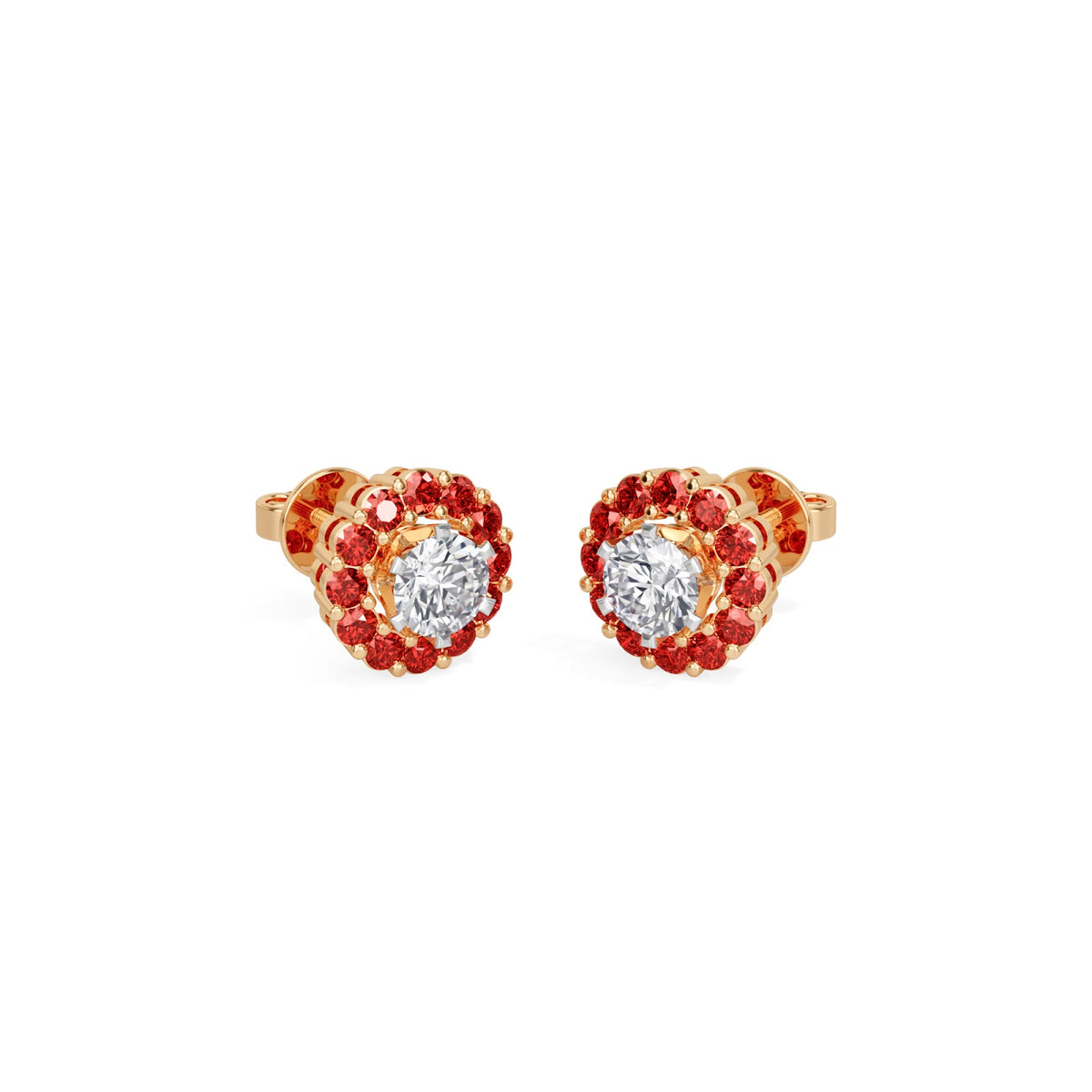 ruby bloom earring