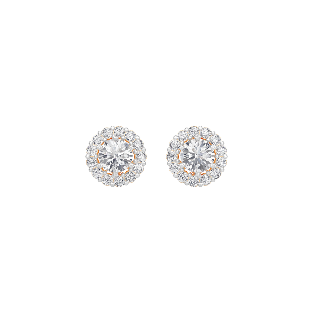 classic halo solitaires earring