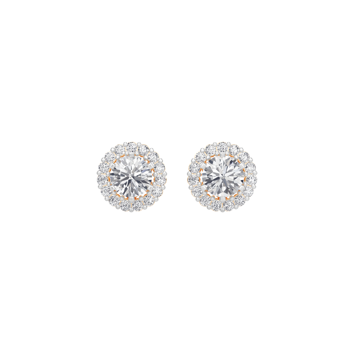 classic halo solitaires earring