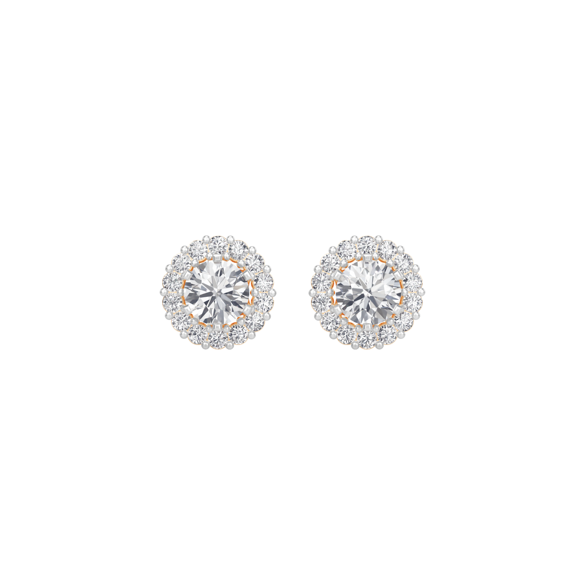 classic halo solitaires earring