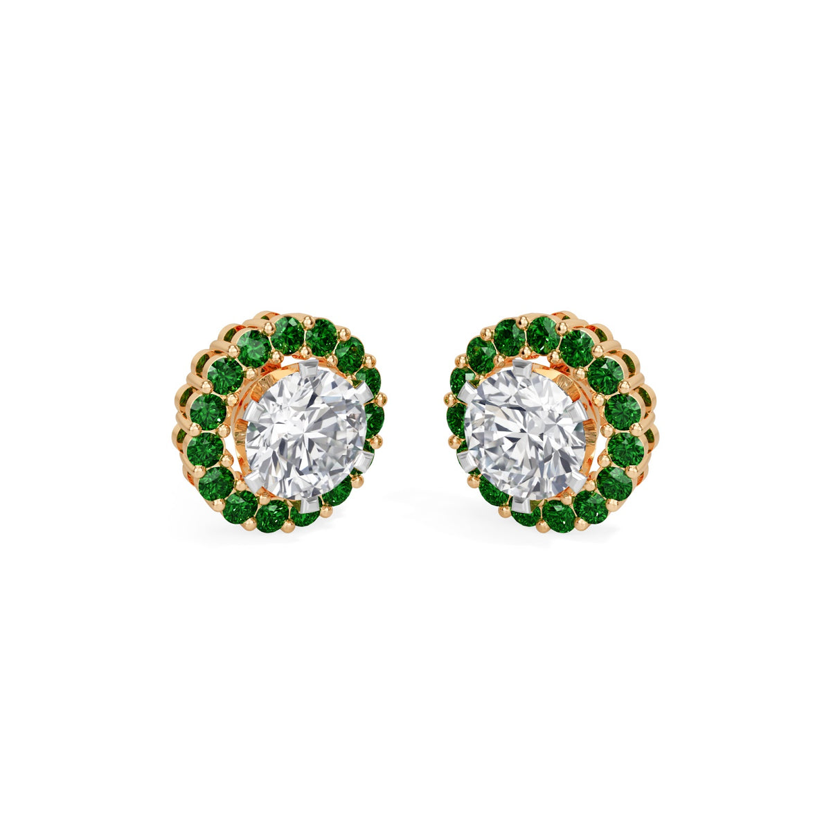 emerald bloom earring