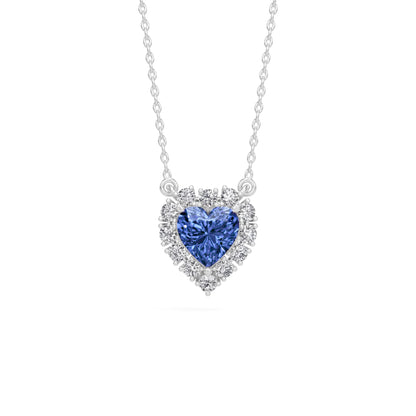 Sapphire Halo Pendant