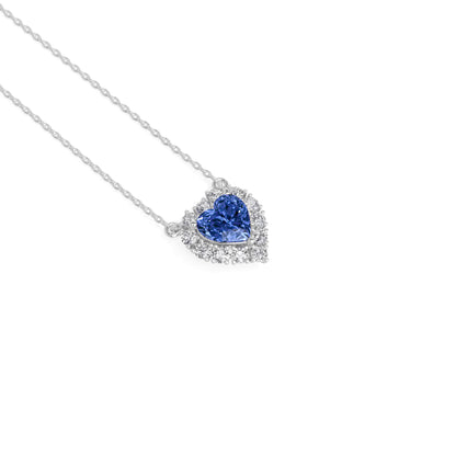 Sapphire Halo Pendant