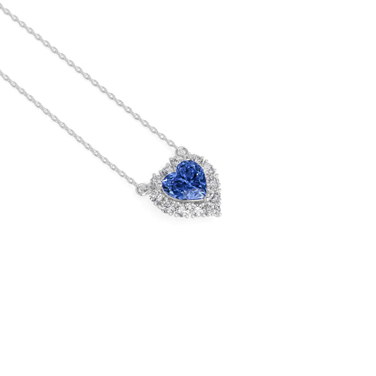 Sapphire Halo Pendant