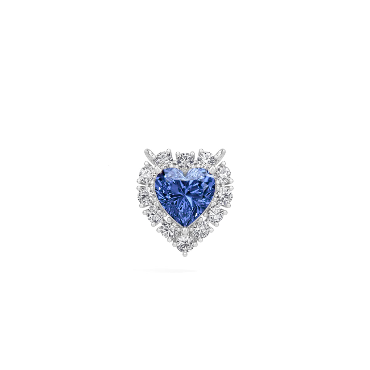 sapphire halo pendant