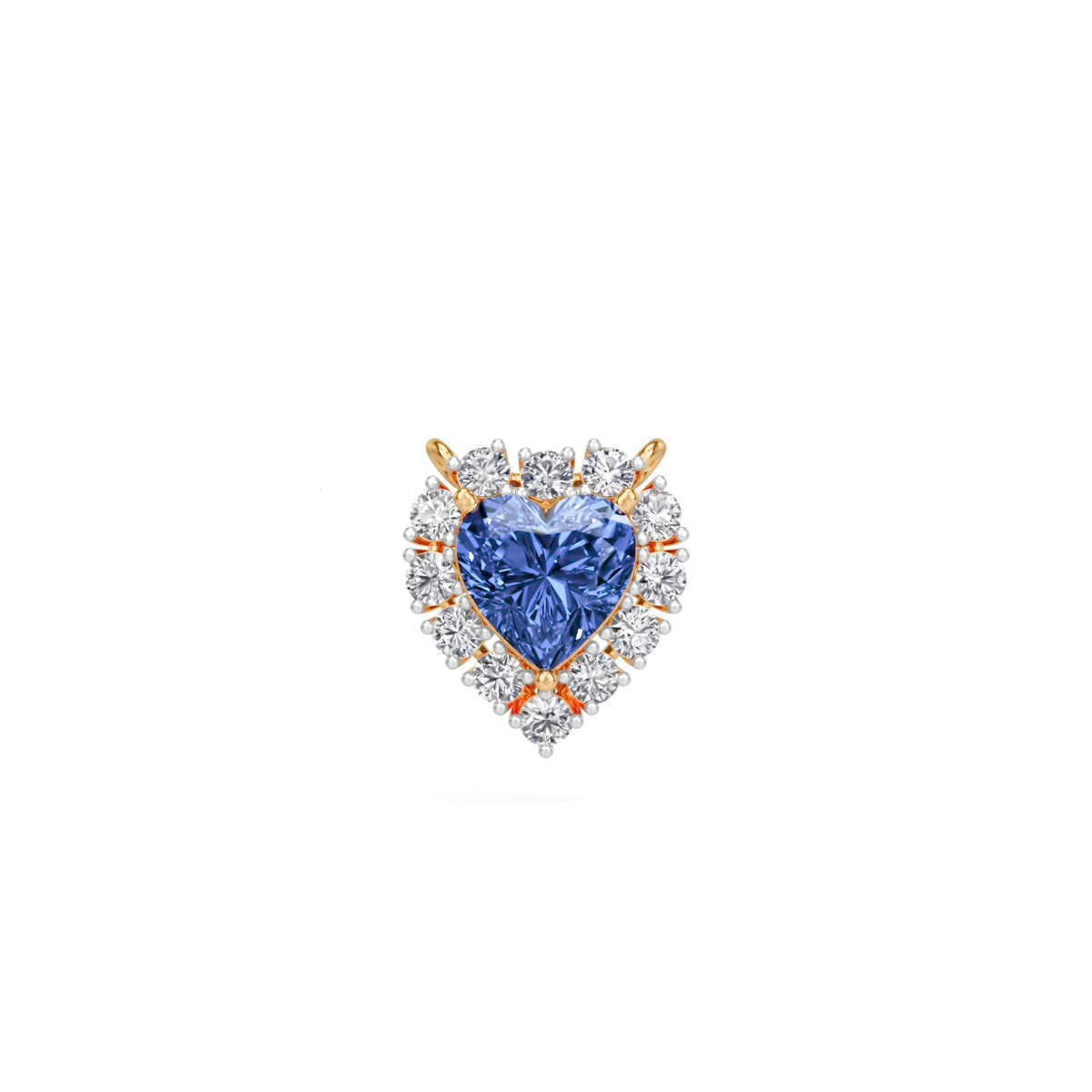 sapphire halo pendant