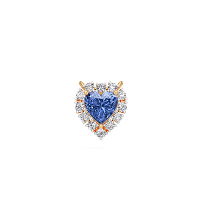 Sapphire Halo Pendant
