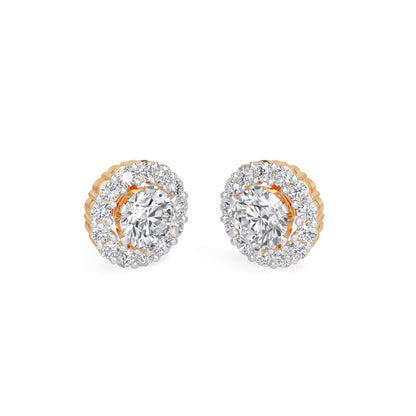 classic Halo Solitaires Earring
