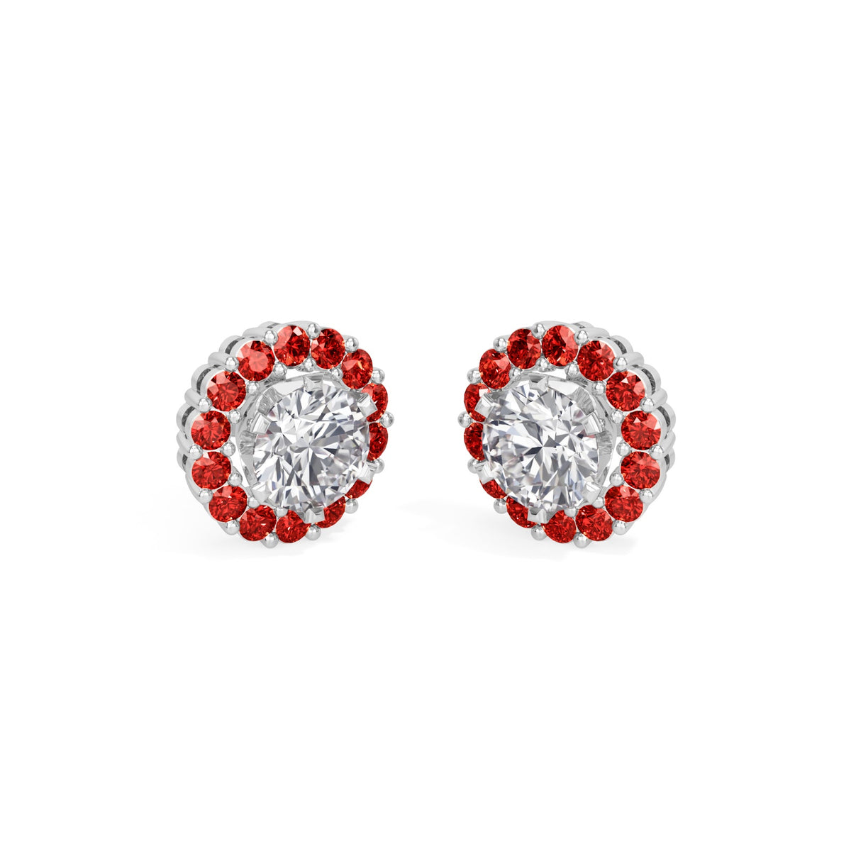 ruby bloom earring