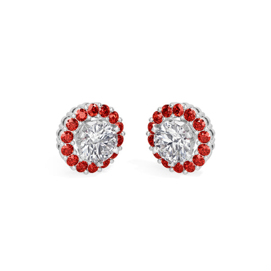 Ruby Bloom Earring