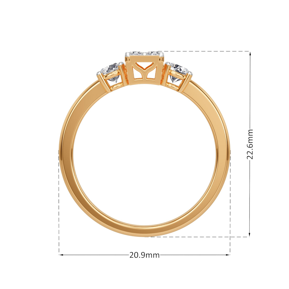classic cluster band ring