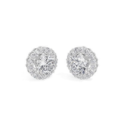 Classic Halo Solitaires Earring