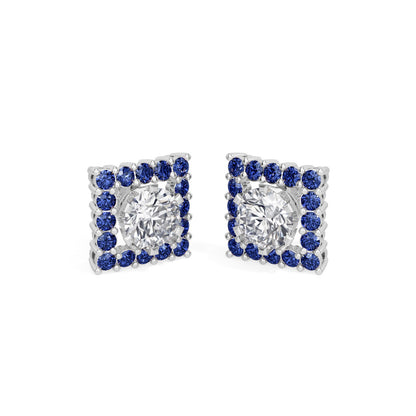 Sapphire Halo Earring