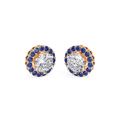 Sapphire Halo Earring
