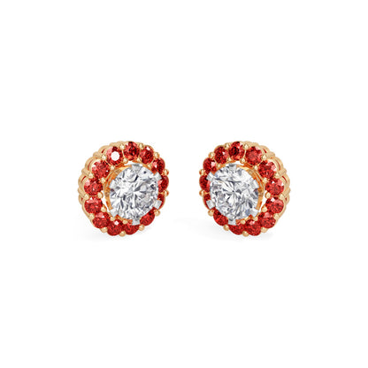 Ruby Bloom Earring