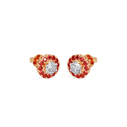 Ruby Bloom Earring