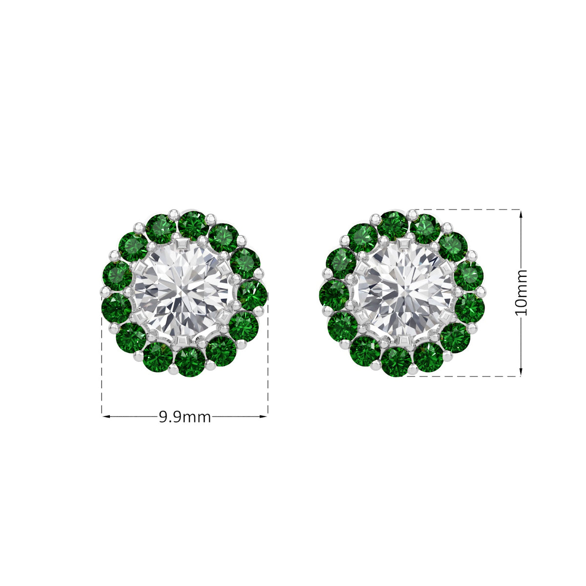 emerald bloom earring