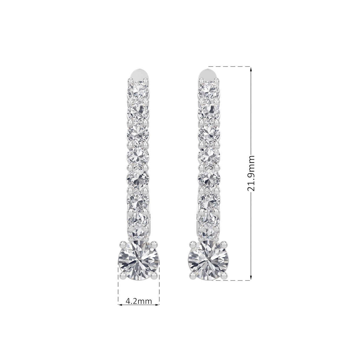 linea drop hoops earring