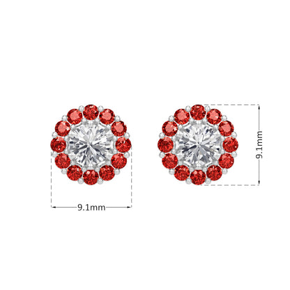 Ruby Bloom Earring