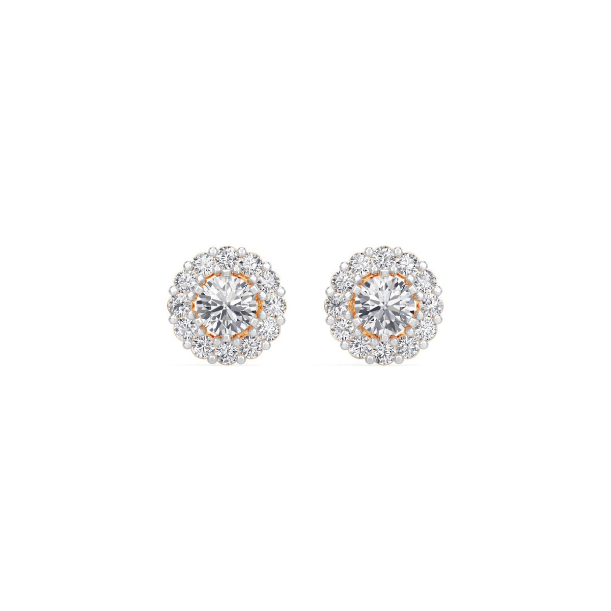 classic halo solitaires earring