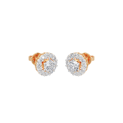 classic Halo Solitaires Earring