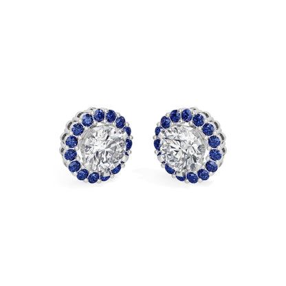 Sapphire Halo Earring