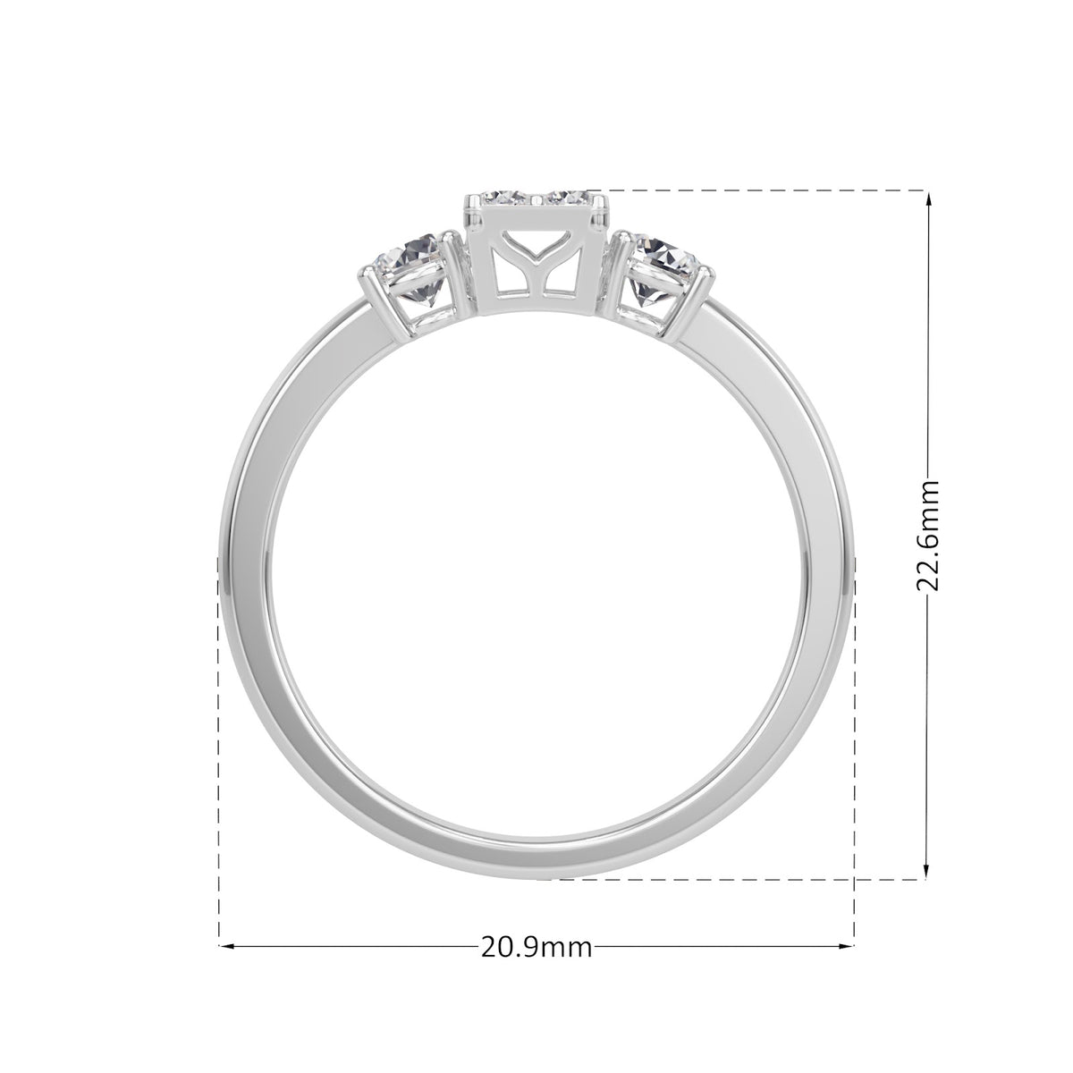 classic cluster band ring