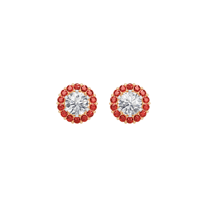 Ruby Bloom Earring