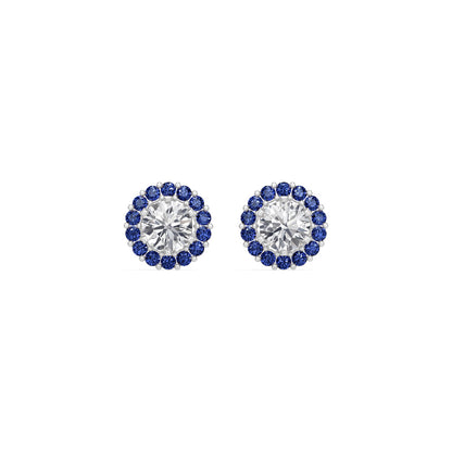 Sapphire Halo Earring
