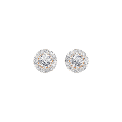 classic Halo Solitaires Earring