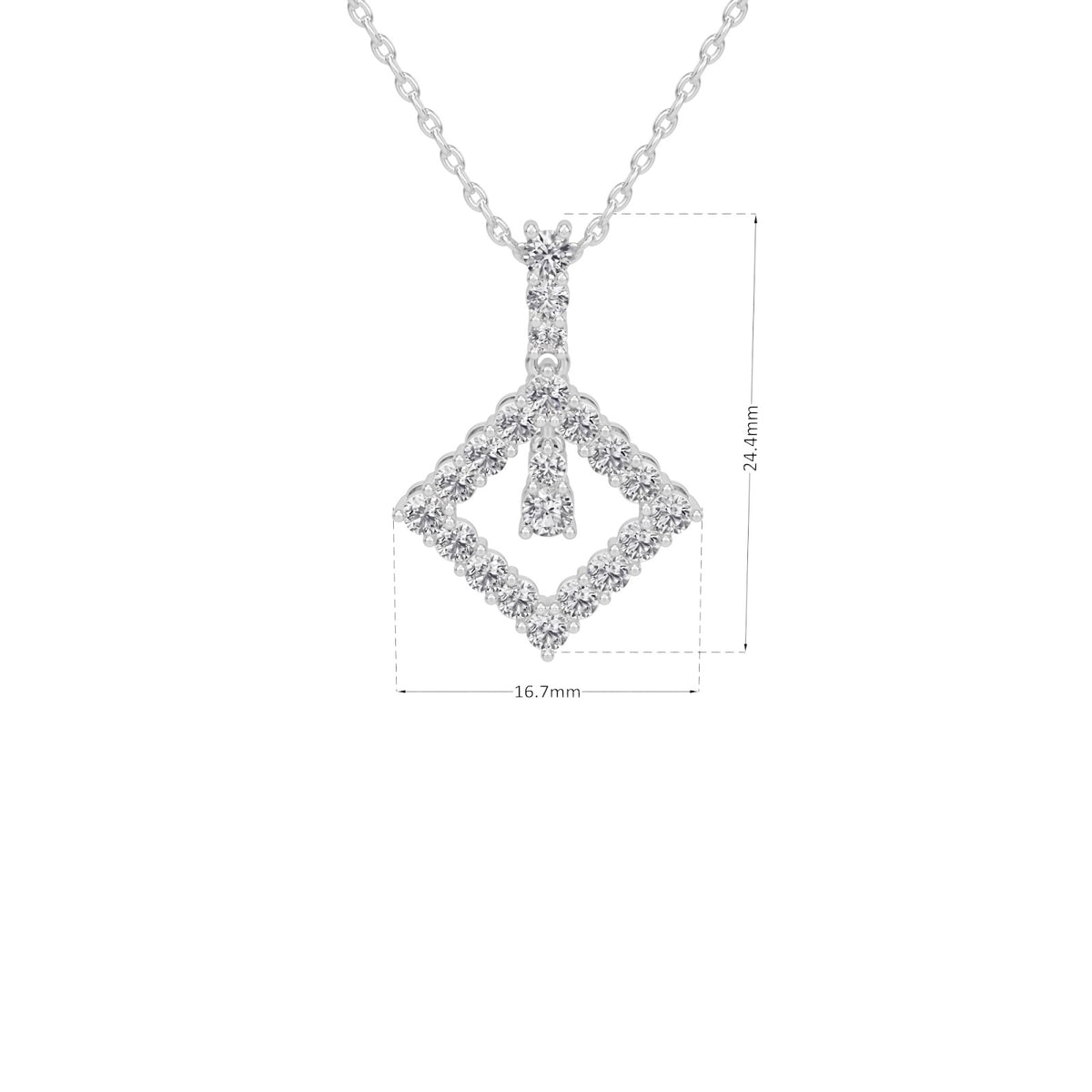 kite lock hoops pendant