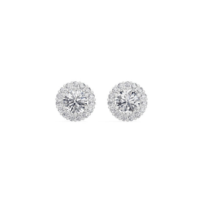 Classic Halo Solitaires Earring