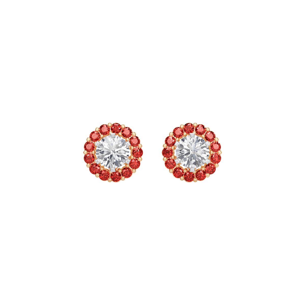 ruby bloom earring