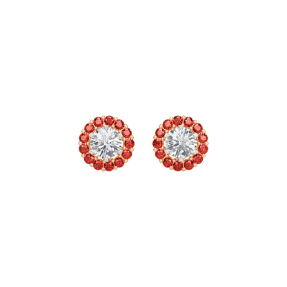 Ruby Bloom Earring