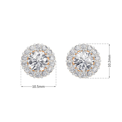 Classic Halo Solitaires Earring
