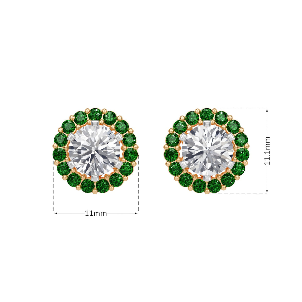 emerald bloom earring