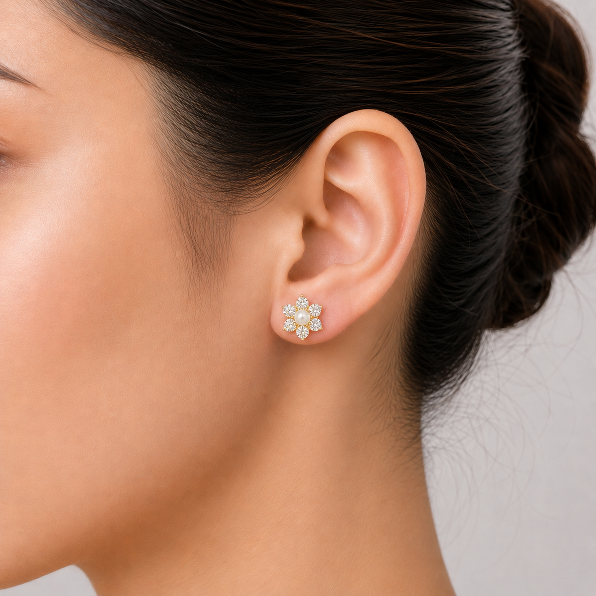 rosette earring