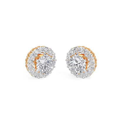 Classic Halo Solitaires Earring