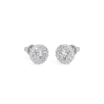 classic Halo Solitaires Earring