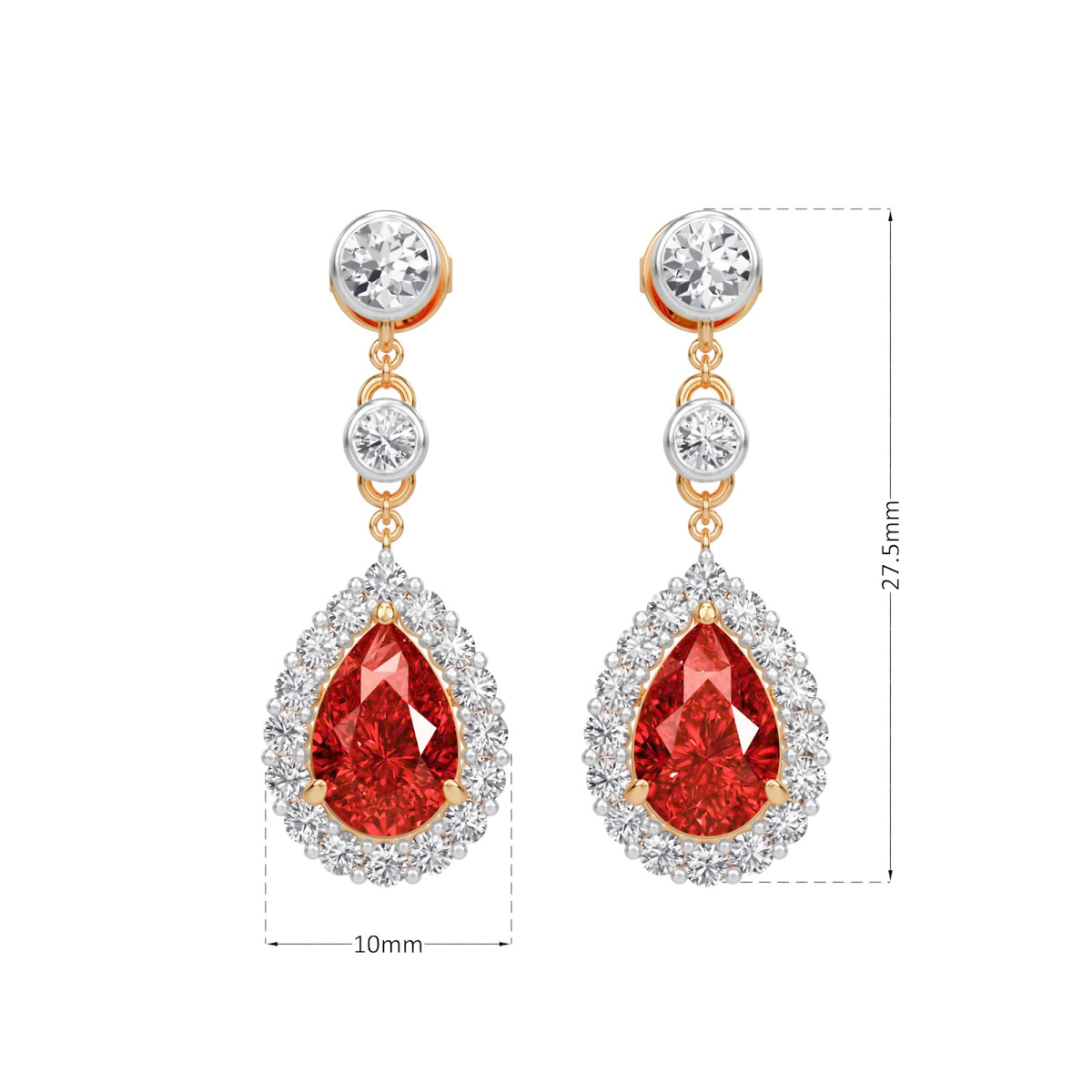 crimson dew earring