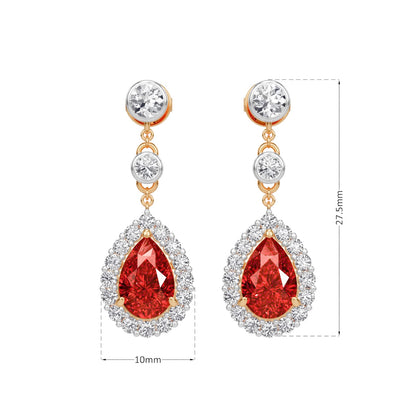 Crimson Dew Earring