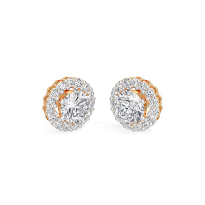Classic Halo Solitaires Earring