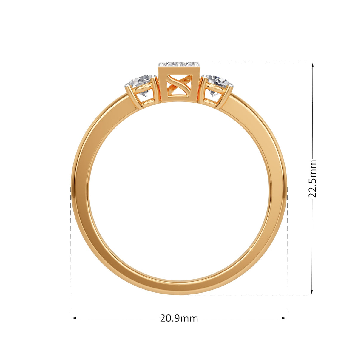 classic cluster band ring
