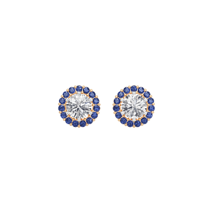 Sapphire Halo Earring
