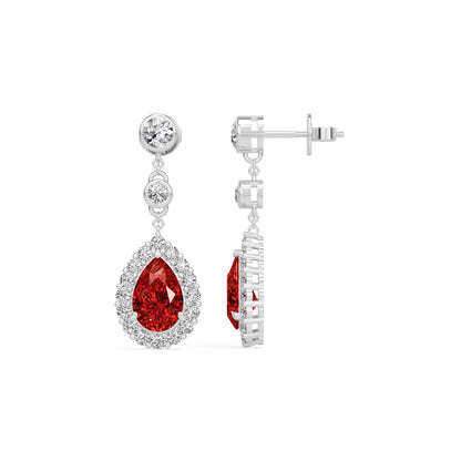 Crimson Dew Earring