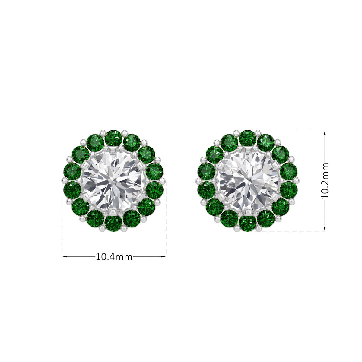 emerald bloom earring