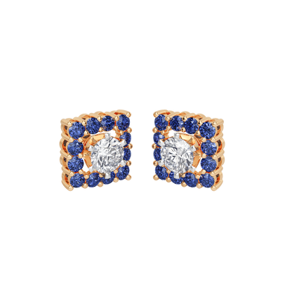 Sapphire Halo Earring