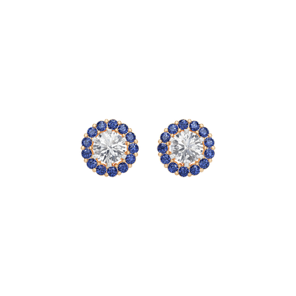 Sapphire Halo Earring