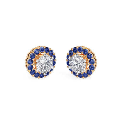Sapphire Halo Earring